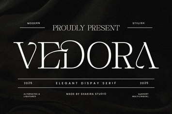 Vedora - Modern Elegant Logo Font