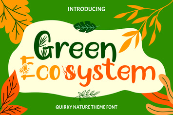 Green Ecosystem - Quirky Nature Theme Font