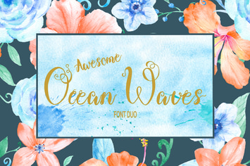 Ocean Waves Brush Font Duo