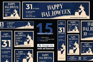 Halloween Event Google Ads Web Banner - Huen