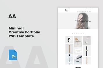 AA - Minimal Creative Portfolio PSD Template