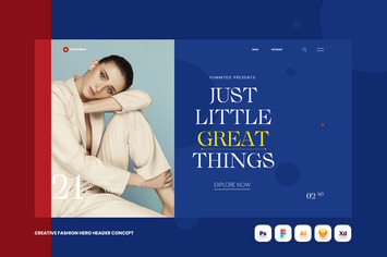 Creative Fashion Hero Header Concept