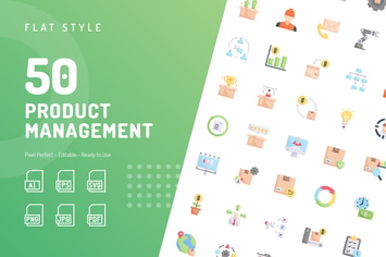 Product Management Flat Icons 