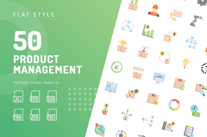 Product Management Flat Icons 