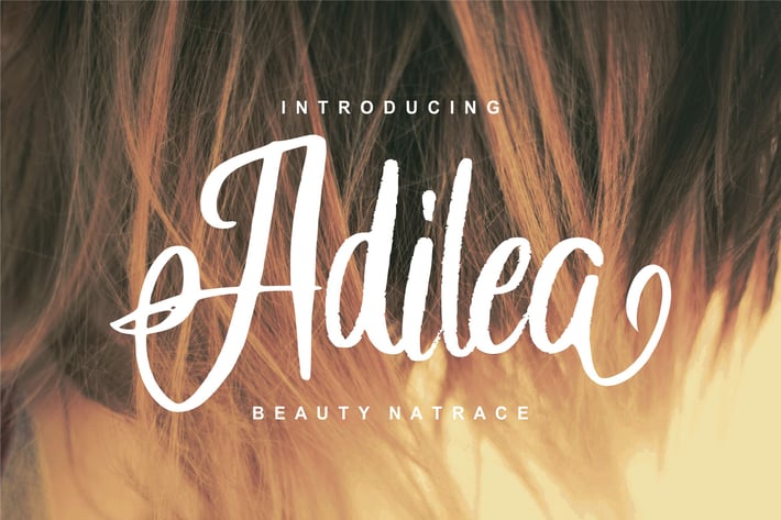 Adilea | Beauty Natrace Script Font