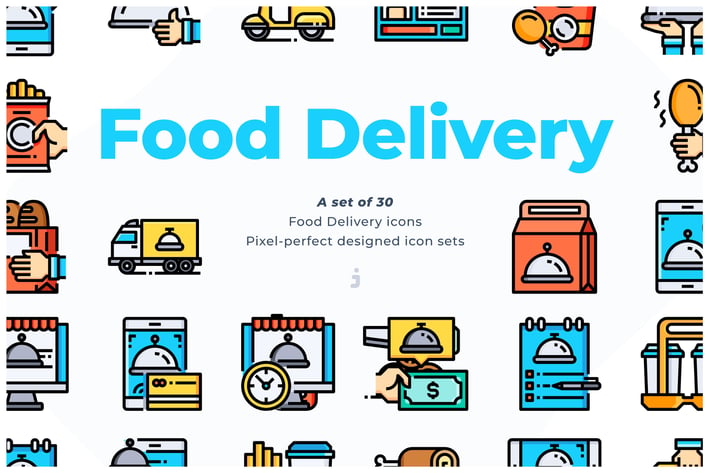 30 Food Delivery Icons