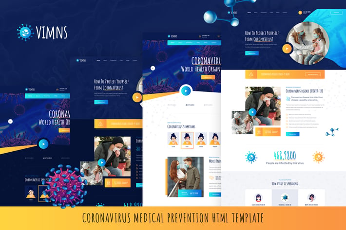 Vimns - Coronavirus Medical Prevention HTML