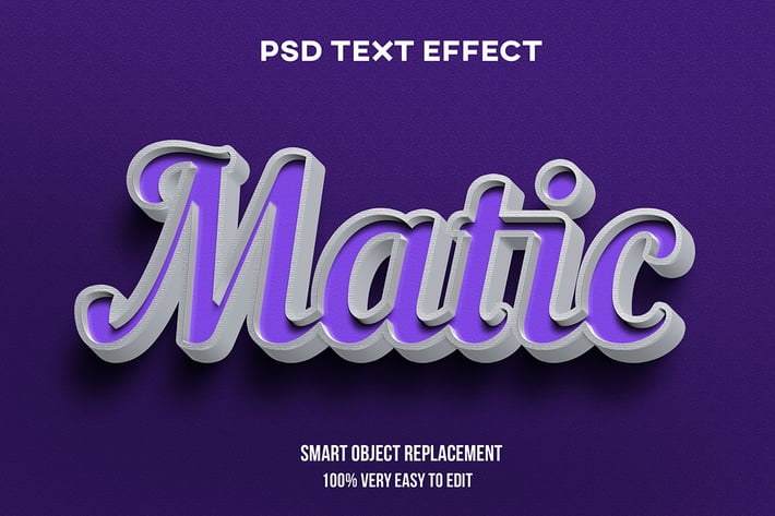 Purple on concrete text effect