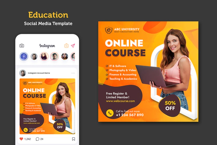Online Course Banner Template