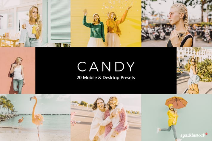 20 Candy Lightroom Presets & LUTs