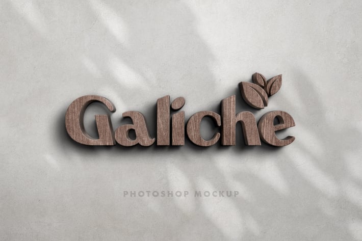 Wood Texture Logotype Mockup