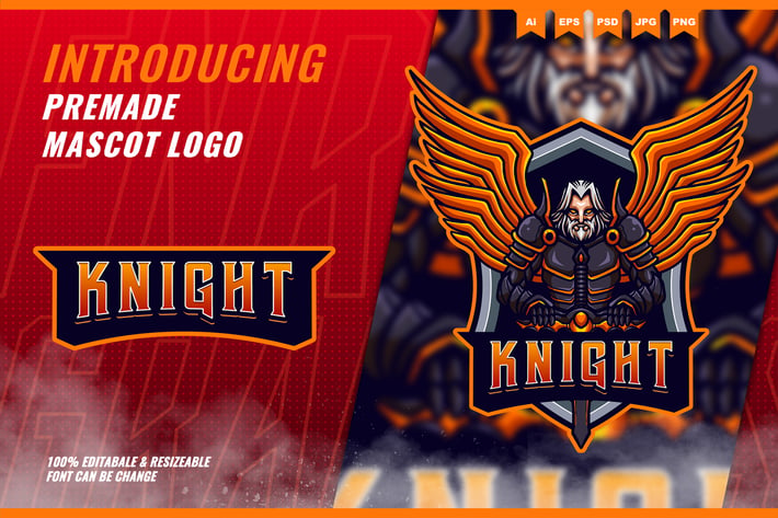 Knight Heaven - Mascot Esport Logo Template