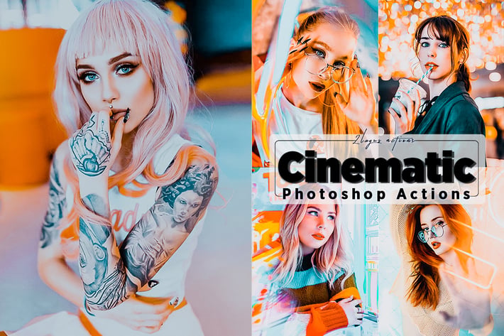 Cinematic Neon Photoshop Actions