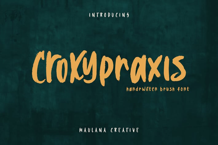 Croxypraxis Handwritten Brush Font