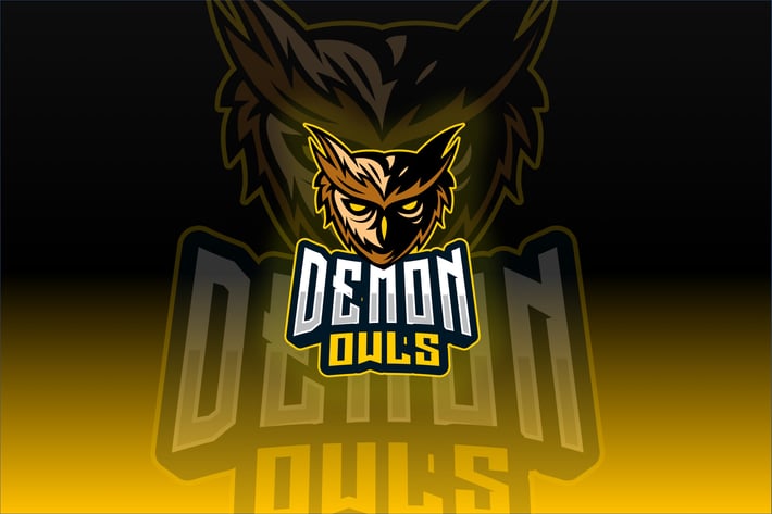 Demon Owl Sport and Esport Logo Template 