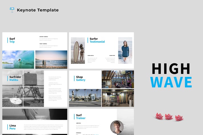 High Wave - Surfing Keynote Template