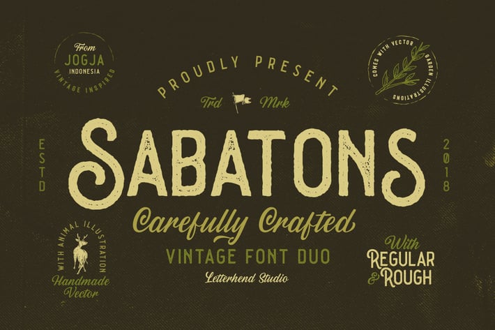 Sabatons - Vintage Font Duo