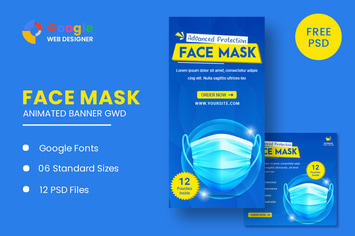 Face Mask Animated Banner Google Web Designer
