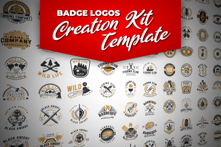 Retro Badge Logo Creation Kit