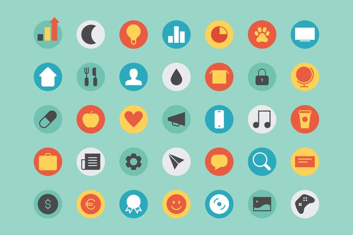 Flat Round Icons