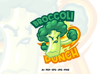 Broccoli Mascot Logo