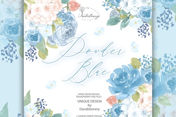 Watercolor Powder Blue design