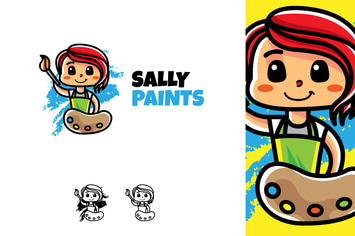 Sally Paints - Mascot & Esport Logo