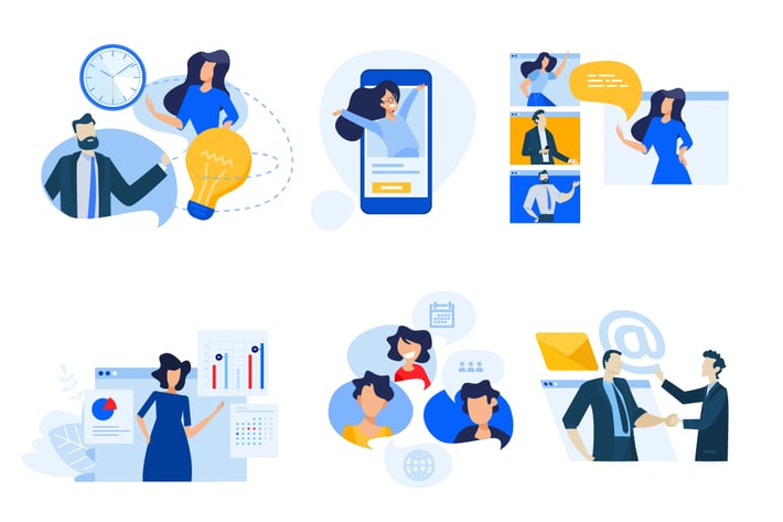Flat design concept icons collection