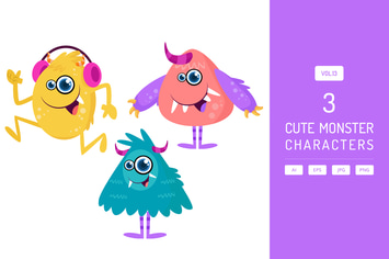 Cute Monster Characters Vol.13