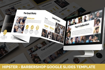 Hipster - Barbershop Google Slides Template