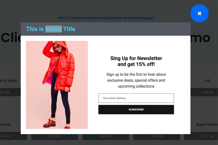 Modal Popup box Elementor Addon