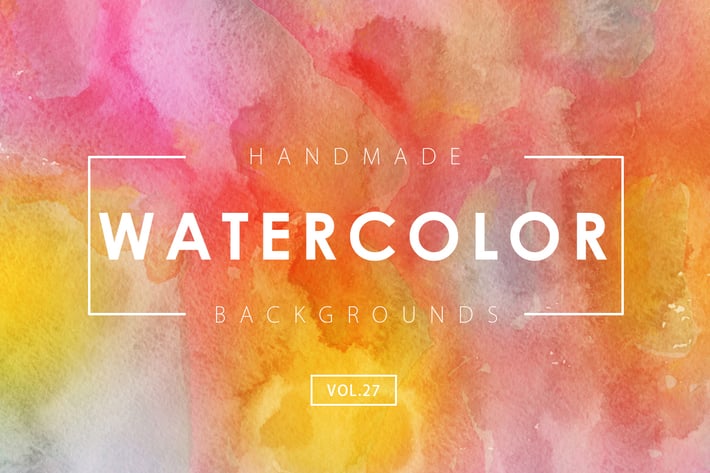 Handmade Watercolor Backgrounds Vol.27
