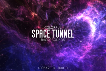 Colorful Space Tunnel Backgrounds