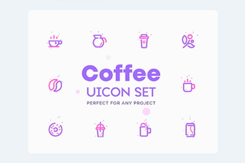UICON - Coffee Shop, Cafe Icons Set