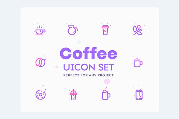 UICON - Coffee Shop, Cafe Icons Set