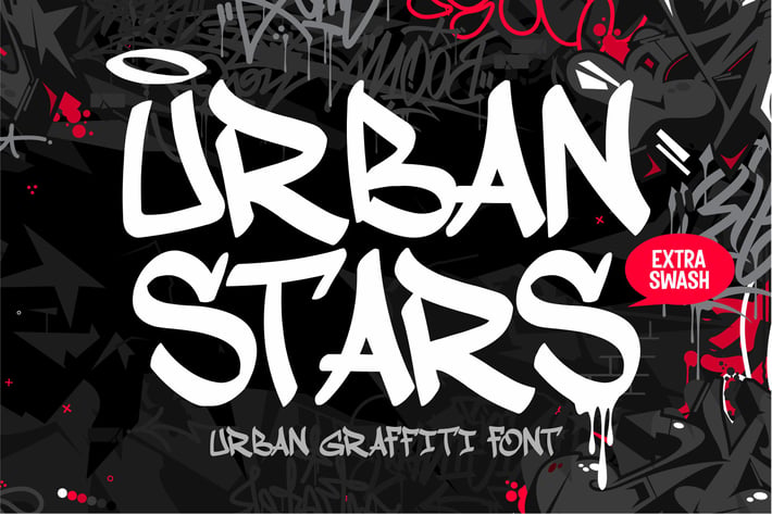Urban Stars - Graffiti Tag Font