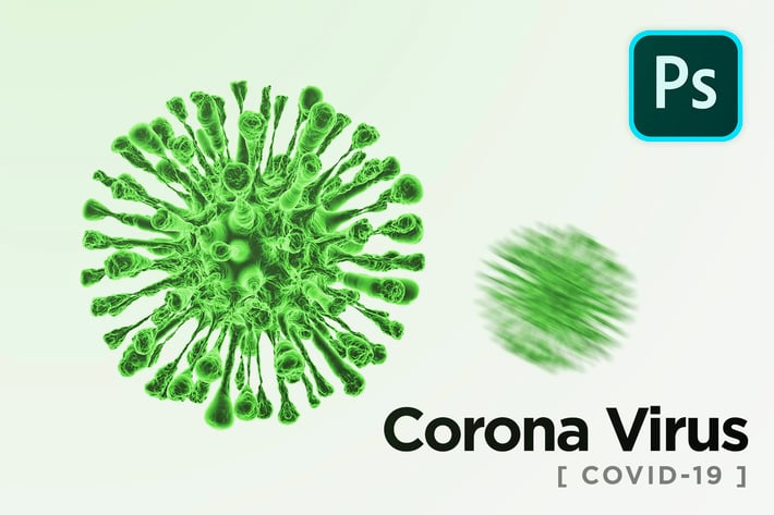 Corona Virus Covid-19 Microbe PSD
