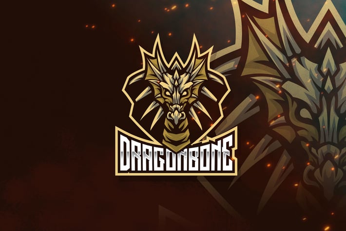 Dragon Bone Esport Logo Template