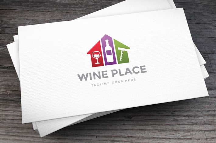Wine Place Logo Template