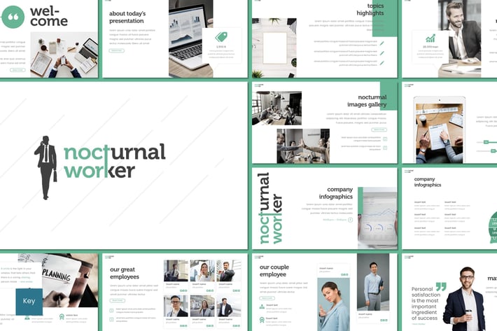 Nocturnal Worker - Keynote Template