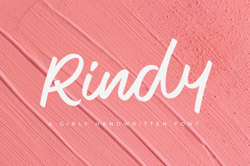 Rindy - Girly Handwritten Font 