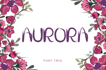 Aurora | Brush Font Trio