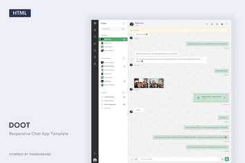 Doot - Chat App Template + Sketch, Figma & AdobeXD