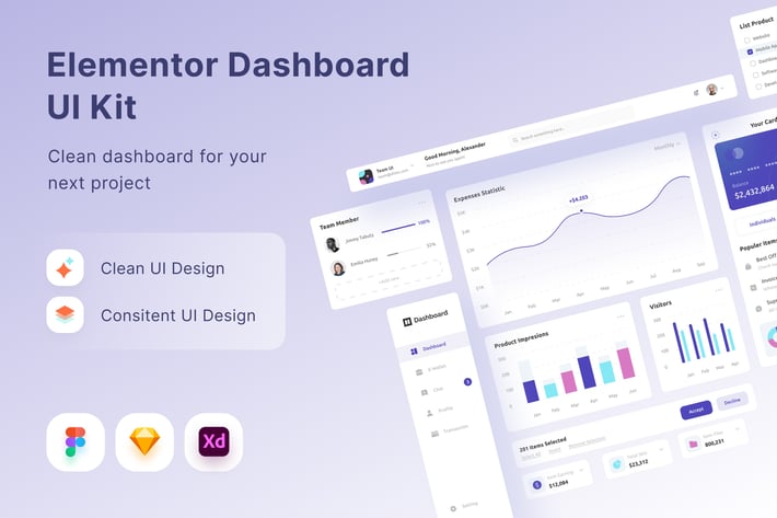 Elementor Dashboard UI Kit