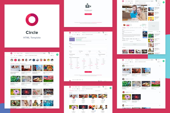 Circle Video Sharing Website HTML Template