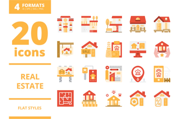 Real Estate Flat icons packs