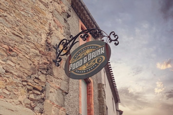 Wrought Iron Signboard Mockup