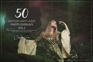 50 Motion Light Leaks Photo Overlays - Vol. 2