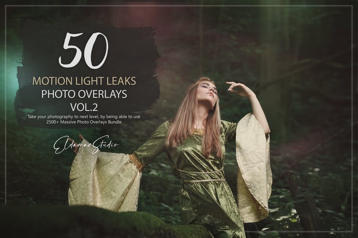 50 Motion Light Leaks Photo Overlays - Vol. 2