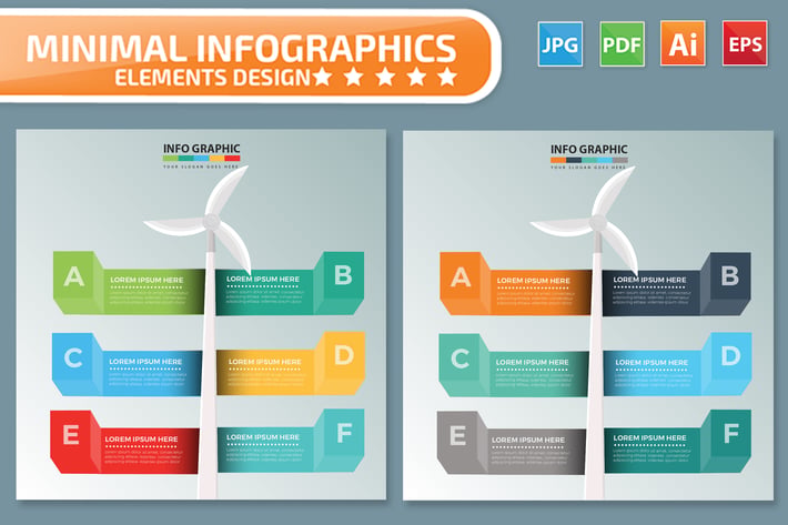 Wind turbine Infographics design